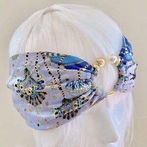 [🌟 PRICE FIRM] CAMILLA Under Scarab Skies Ring Headband Silk Headwrap